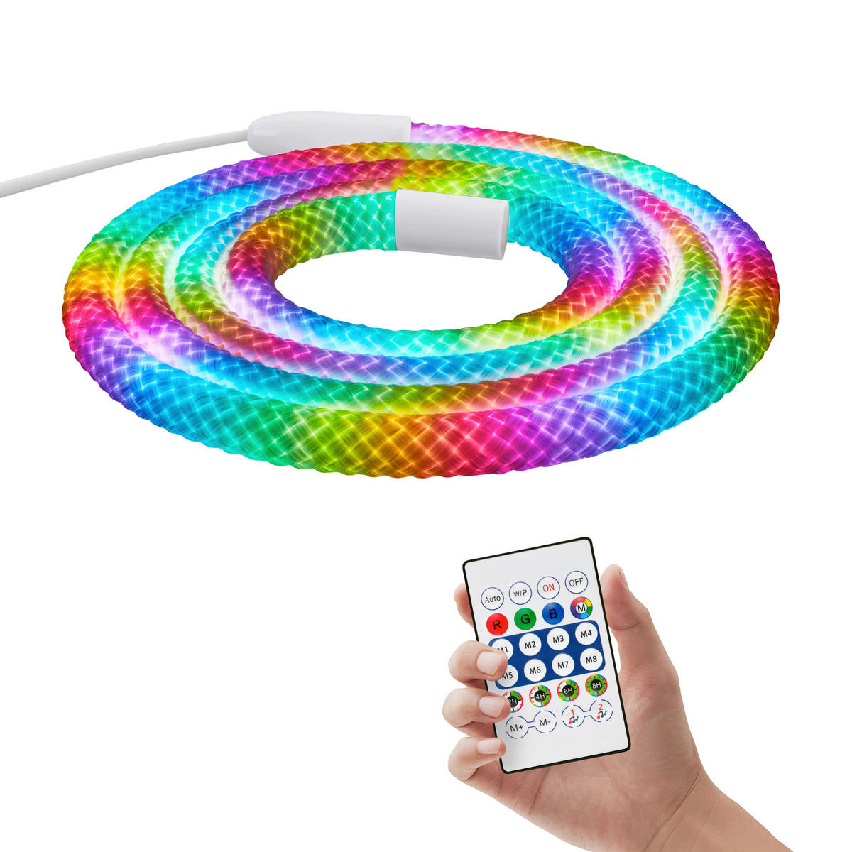 LED SZALAG 200 cm  - fehér, Basics, műanyag (200cm)