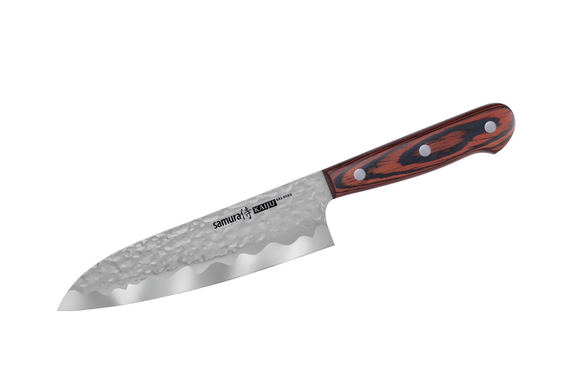 NOŽ SANTOKU  KAIJU 31/4,8/1,6 cm           jeklo - srebrne barve/rjava, Basics, kovina/les (31/4,8/1,6cm) - Samura