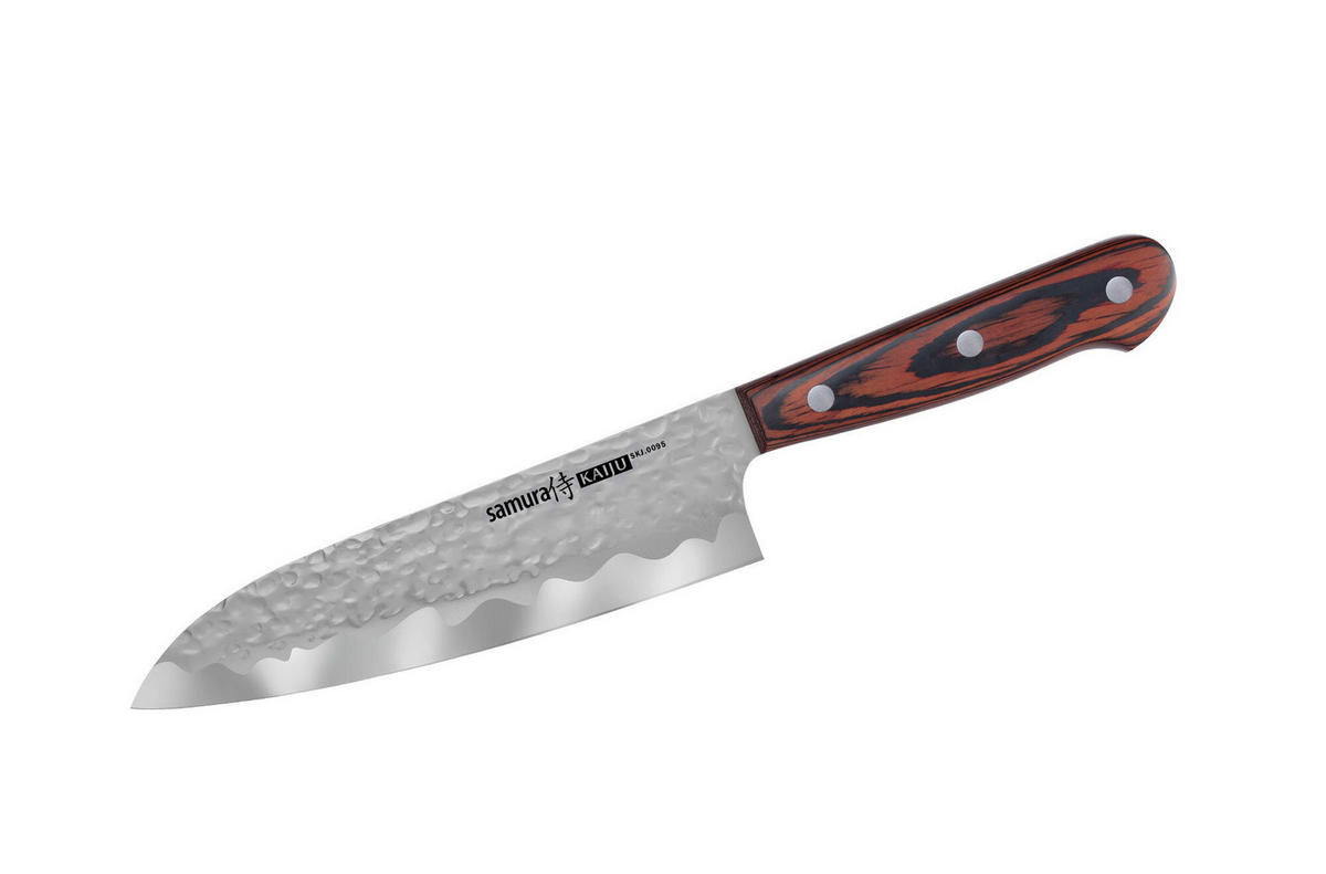NOŽ SANTOKU  KAIJU 31/4,8/1,6 cm           jeklo - srebrne barve/rjava, Basics, kovina/les (31/4,8/1,6cm) - Samura