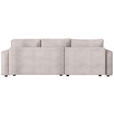 ECKSOFA Naturfarben Cord Zierkissen, Rückenkissen, Bettkasten, Schlaffunktion, Rücken echt, Liegefläche im Originalstoff  - Schwarz/Naturfarben, MODERN, Kunststoff/Textil (190/280cm) - Carryhome