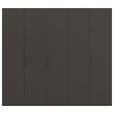 DREHTÜRENSCHRANK 251/235/61 cm,  in Graphitfarben, 5-türig  - Graphitfarben, Basics, Holzwerkstoff/Metall (251/235/61cm) - Novel