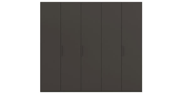 DREHTÜRENSCHRANK 251/235/61 cm,  in Graphitfarben, 5-türig  - Graphitfarben, Basics, Holzwerkstoff/Metall (251/235/61cm) - Novel