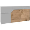 SIDEBOARD Weiss, Wildeiche  159,9/82/44,6 cm  - Wildeiche/Weiss, Design, Holz/Holzwerkstoff (159,9/82/44,6cm) - Voglauer