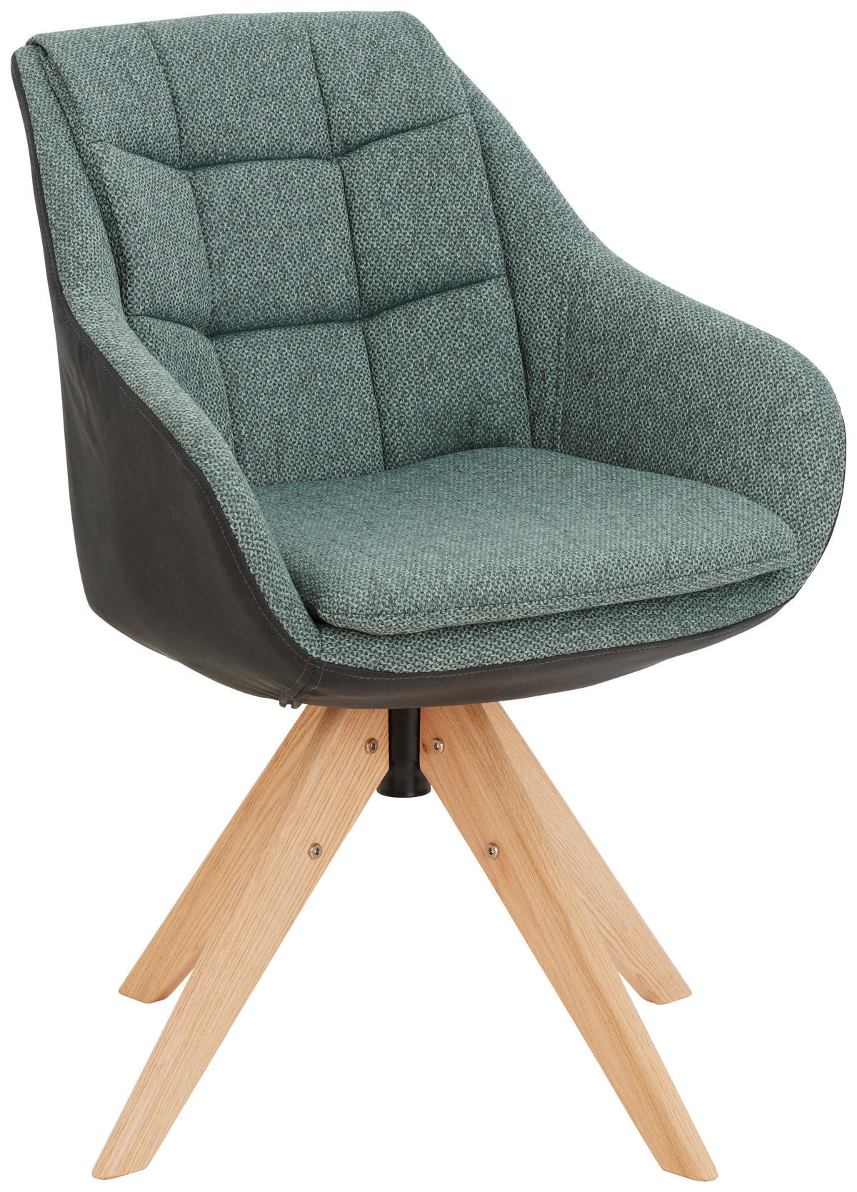 ARMLEHNSTUHL  in Webstoff, Mikrofaser  - Eichefarben/Anthrazit, KONVENTIONELL, Holz/Textil (57/83,5/60cm) - Landscape