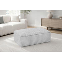 HOCKER in Textil, Holzwerkstoff Hellgrau  - Hellgrau/Schwarz, KONVENTIONELL, Holzwerkstoff/Kunststoff (105/43/65cm) - Livetastic