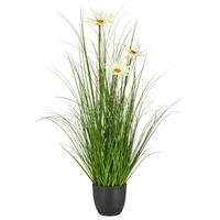 KUNSTBLUME - Schwarz/Grün, Basics, Kunststoff (71cm)