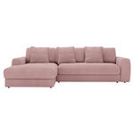 ECKSOFA in Cord Altrosa  182/302 cm  - Schwarz/Altrosa, MODERN, Kunststoff/Textil (182/302cm) - Carryhome