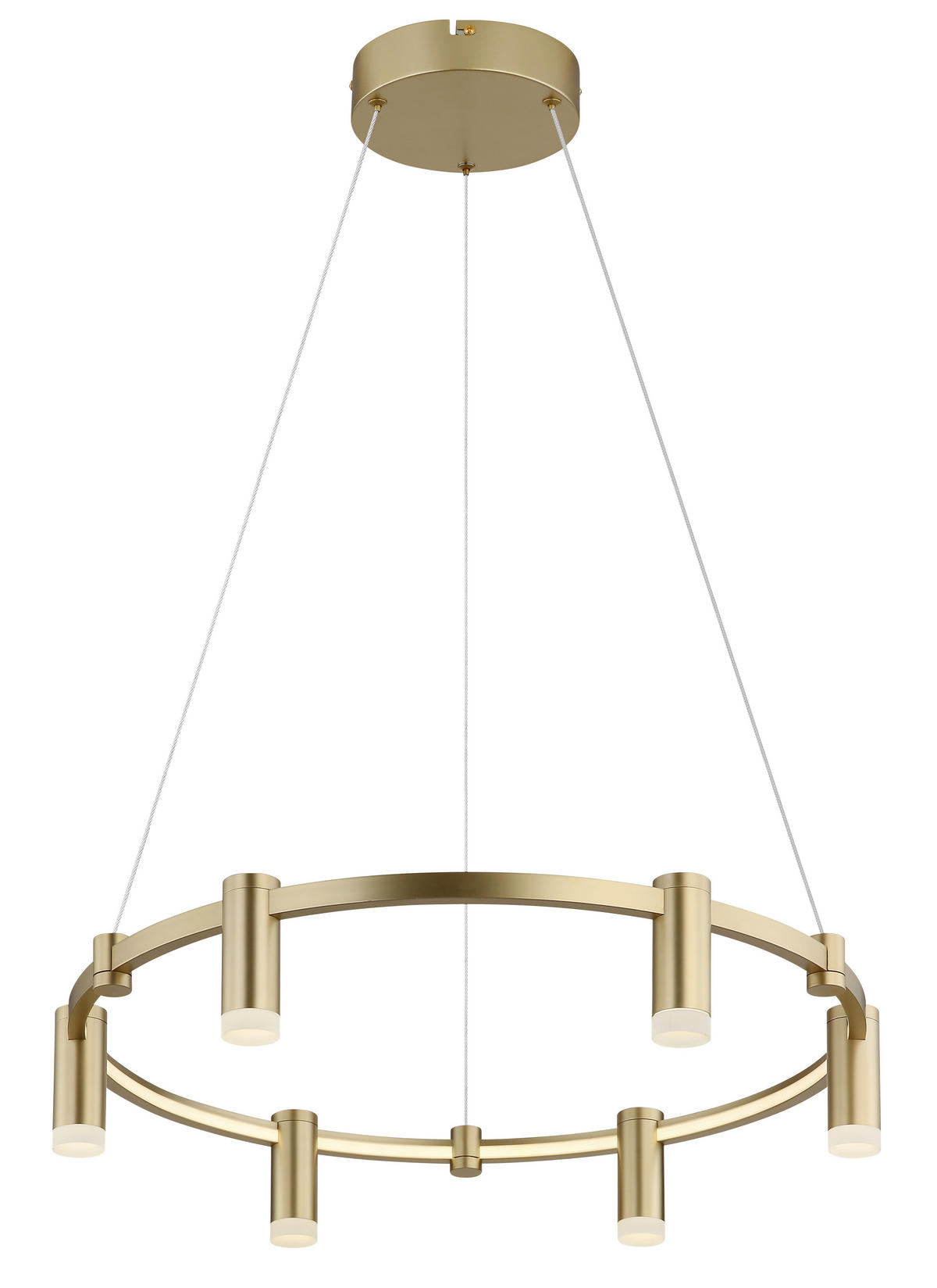 LED-HÄNGELEUCHTE 62/120 cm  - Transparent/Goldfarben, Design, Kunststoff/Metall (62/120cm) - Globo