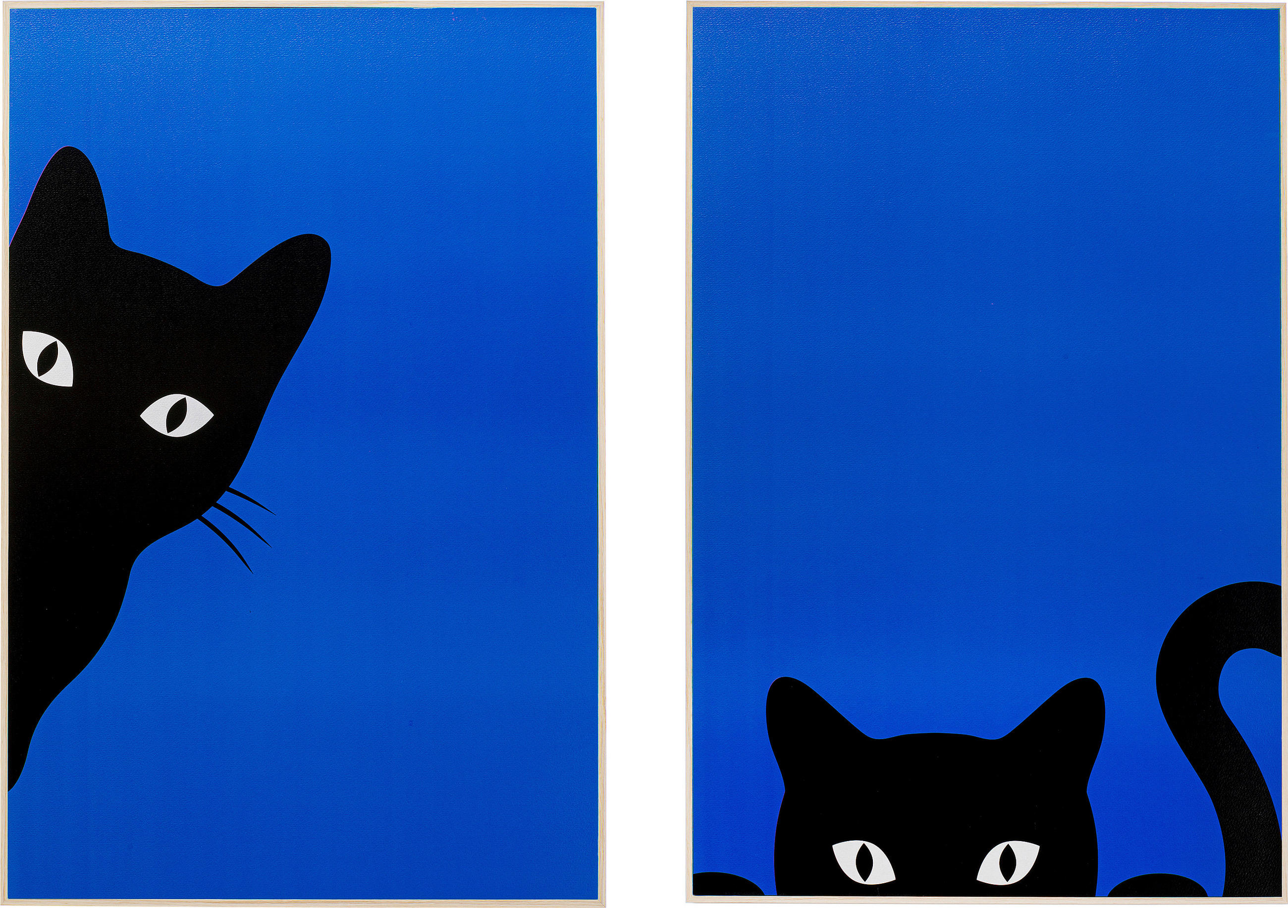Kare-Design Bild Schwarz, Weiß, Dunkelblau 40x60x3 cm