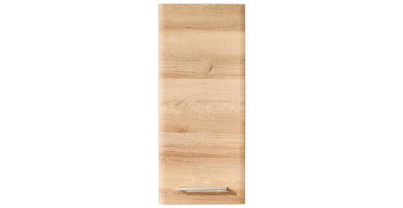 HÄNGESCHRANK 30/70/20 cm  - Chromfarben/Eichefarben, KONVENTIONELL, Glas/Holzwerkstoff (30/70/20cm) - Xora