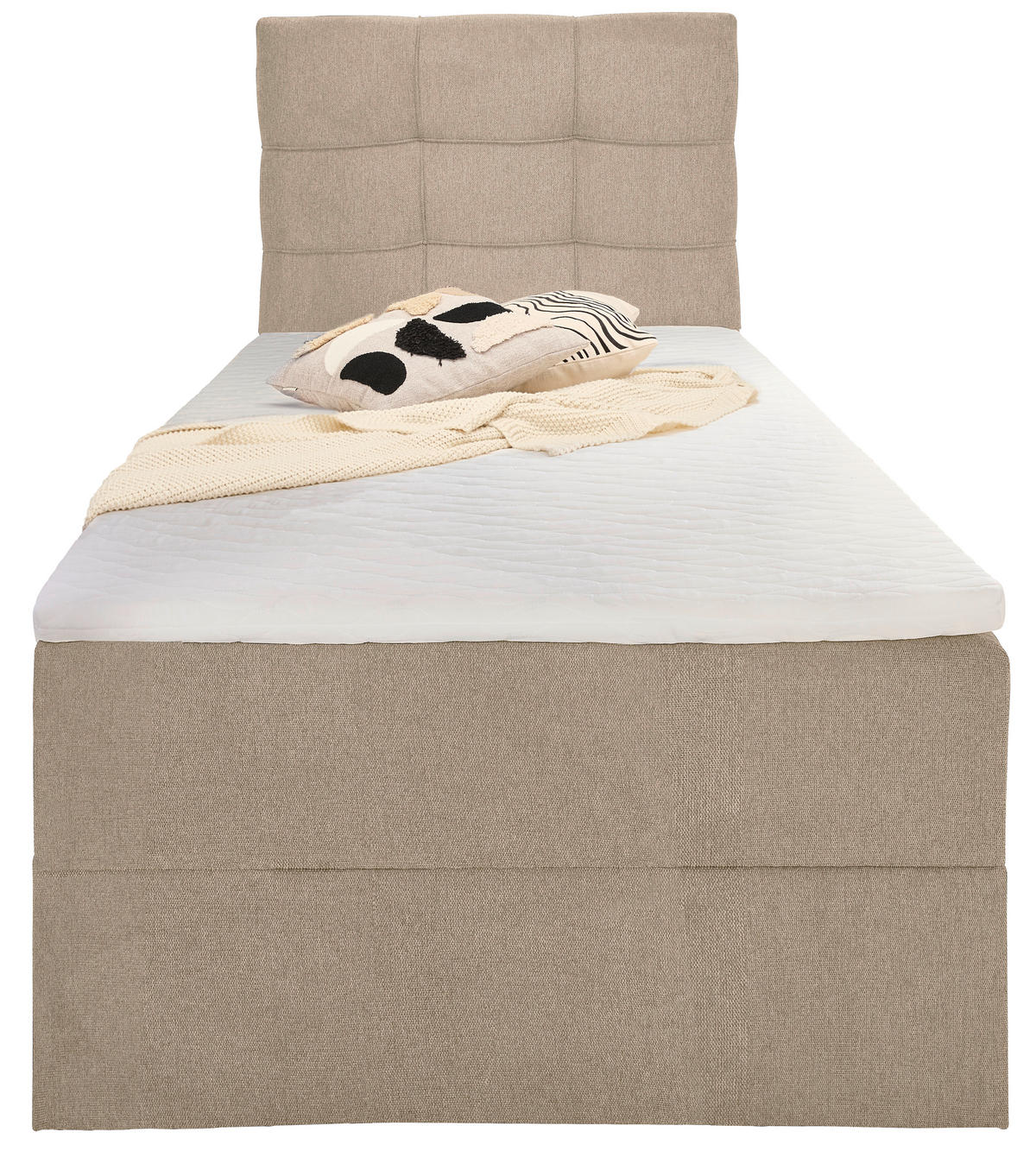 BOXBETT 100/200 cm  in Creme  - Creme/Schwarz, KONVENTIONELL, Kunststoff/Textil (100/200cm) - Boxxx