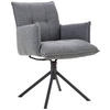 ARMLEHNSTUHL  in Webstoff  - Schwarz/Grau, Design, Textil/Metall (57/86/65cm) - Valnatura