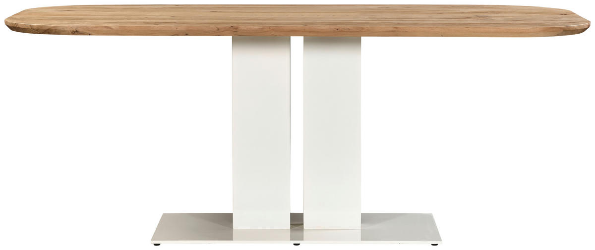 ESSTISCH Weiß, Akaziefarben rechteckig   - Weiß/Akaziefarben, MODERN, Holz/Metall (200/95/76cm) - Lomoco