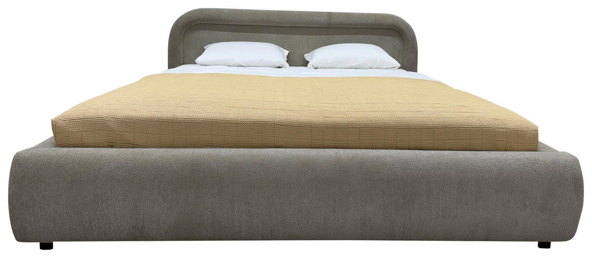 POLSTERBETT Bettkasten, Lattenrost Grau 140/200 cm  - Eichefarben/Grau, MODERN, Holz/Textil (140/200cm) - Livetastic