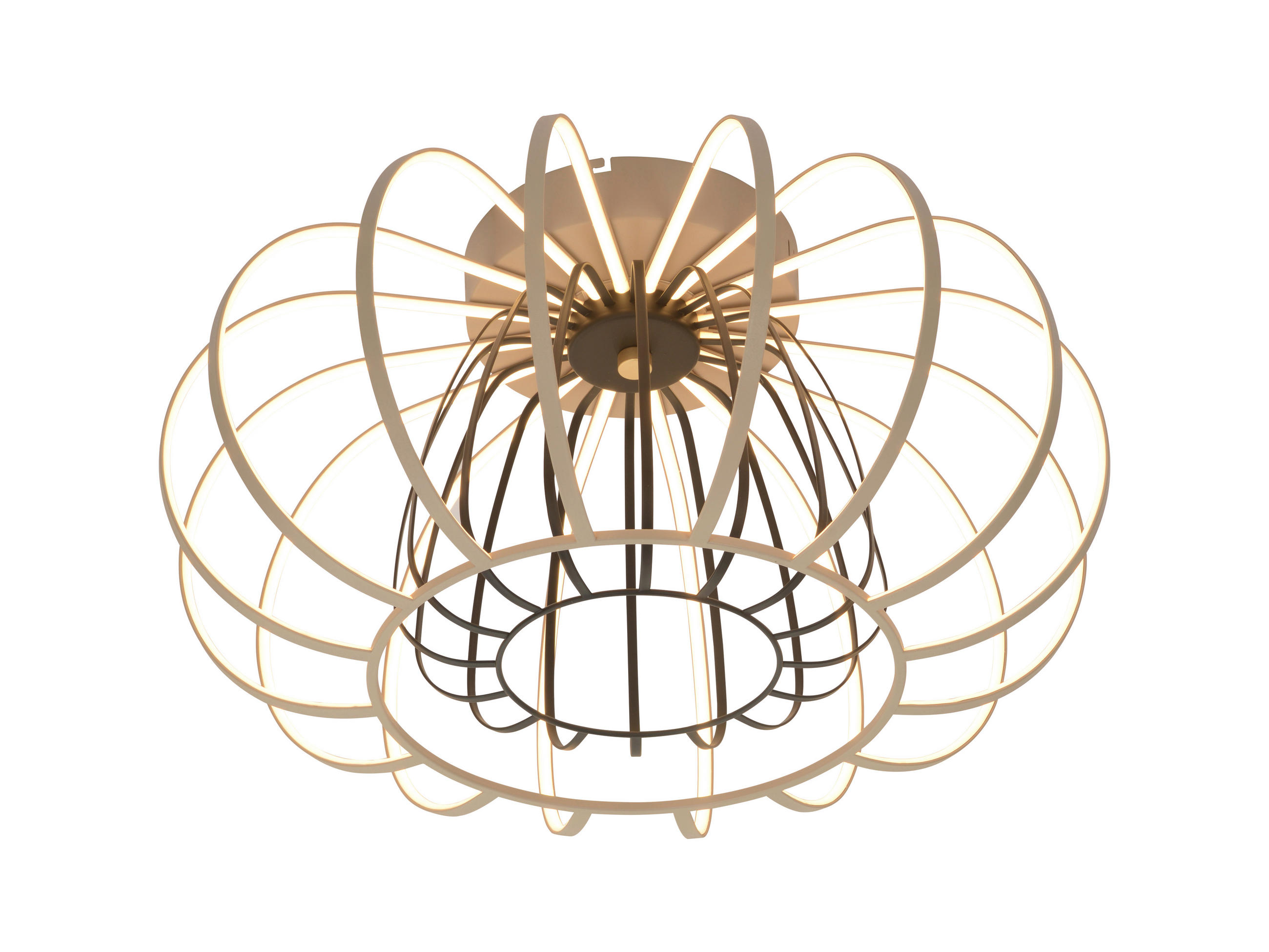 LED-DECKENLEUCHTE 55/33 cm   - Sandfarben, Design, Kunststoff/Metall (55/33cm)