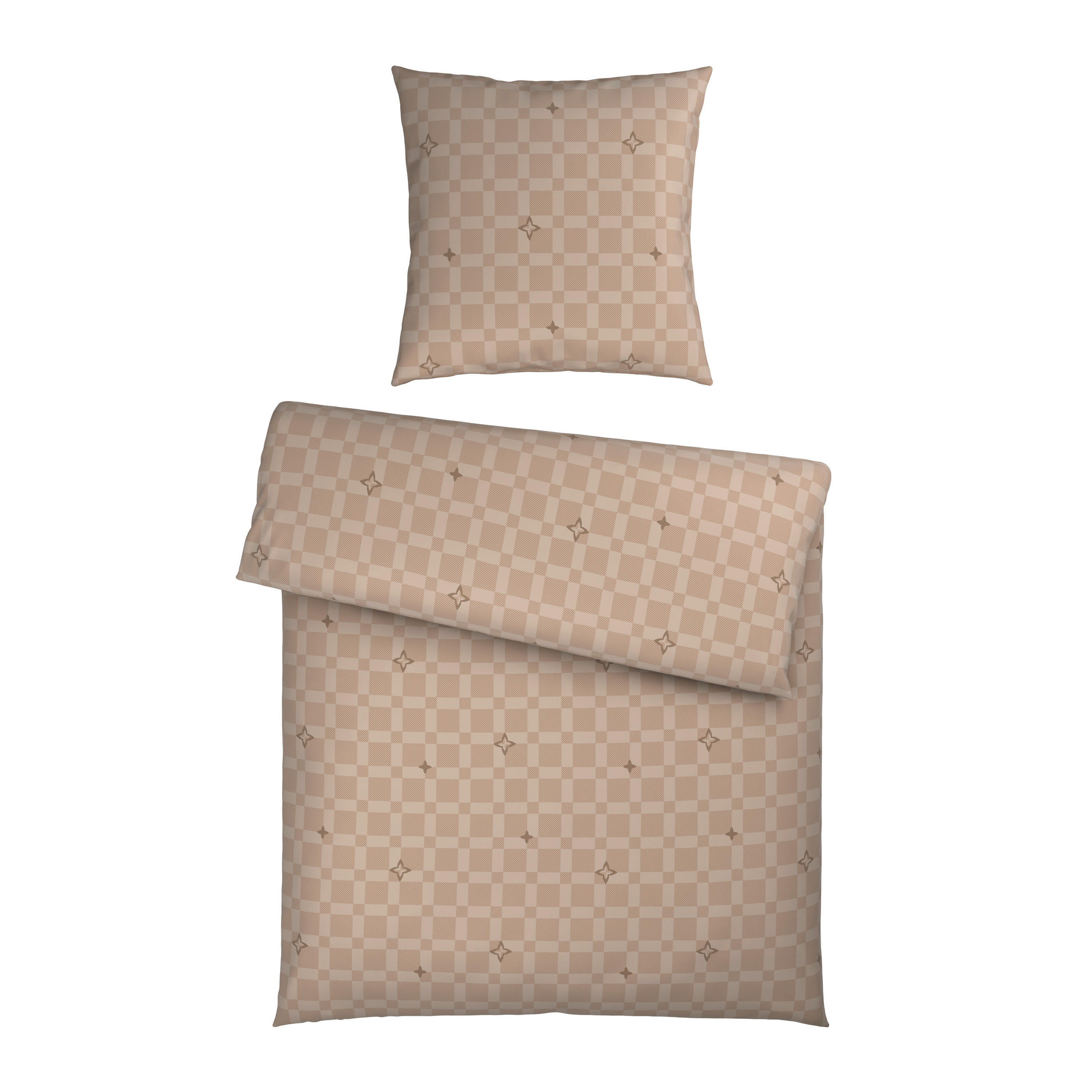 BETTWÄSCHE 2-teilig Satin 135/200 cm  - Creme, Design, Textil (135/200cm) - Ambia Home