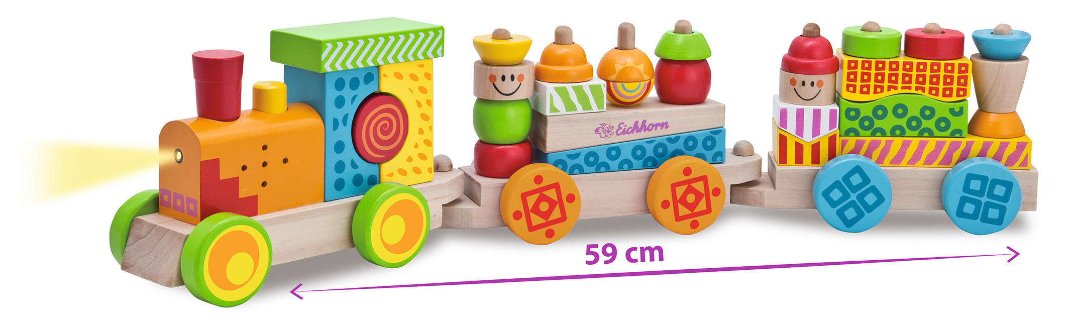 BAUSTEINE - Birkefarben/Multicolor, Basics, Holz (9/60,5/14cm) - Simba