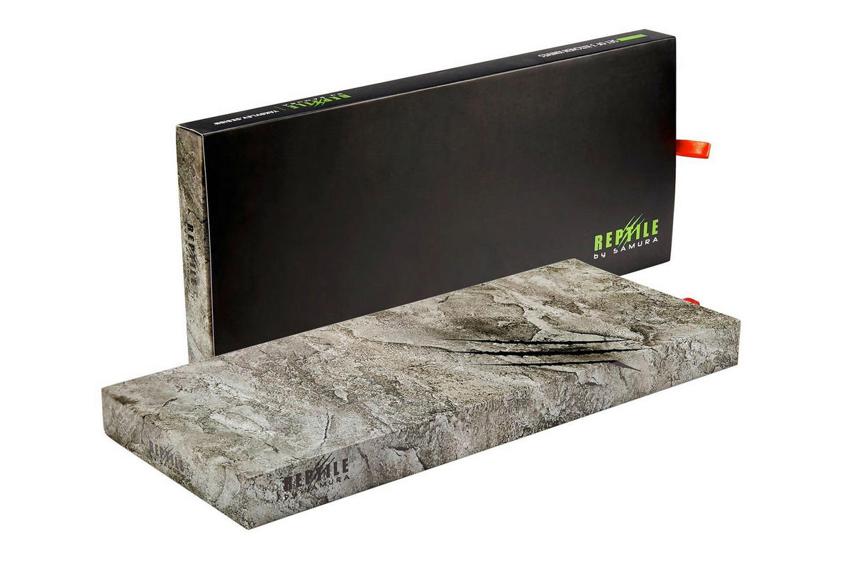 SET NOŽEV  REPTILE 3-delni - srebrne barve, Basics, kovina - Samura