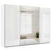 SCHWEBETÜRENSCHRANK  in Weiß  - Alufarben/Weiß, KONVENTIONELL, Glas/Holzwerkstoff (315/210/62cm) - Xora