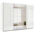SCHWEBETÜRENSCHRANK  in Weiß  - Alufarben/Weiß, KONVENTIONELL, Glas/Holzwerkstoff (315/210/62cm) - Xora