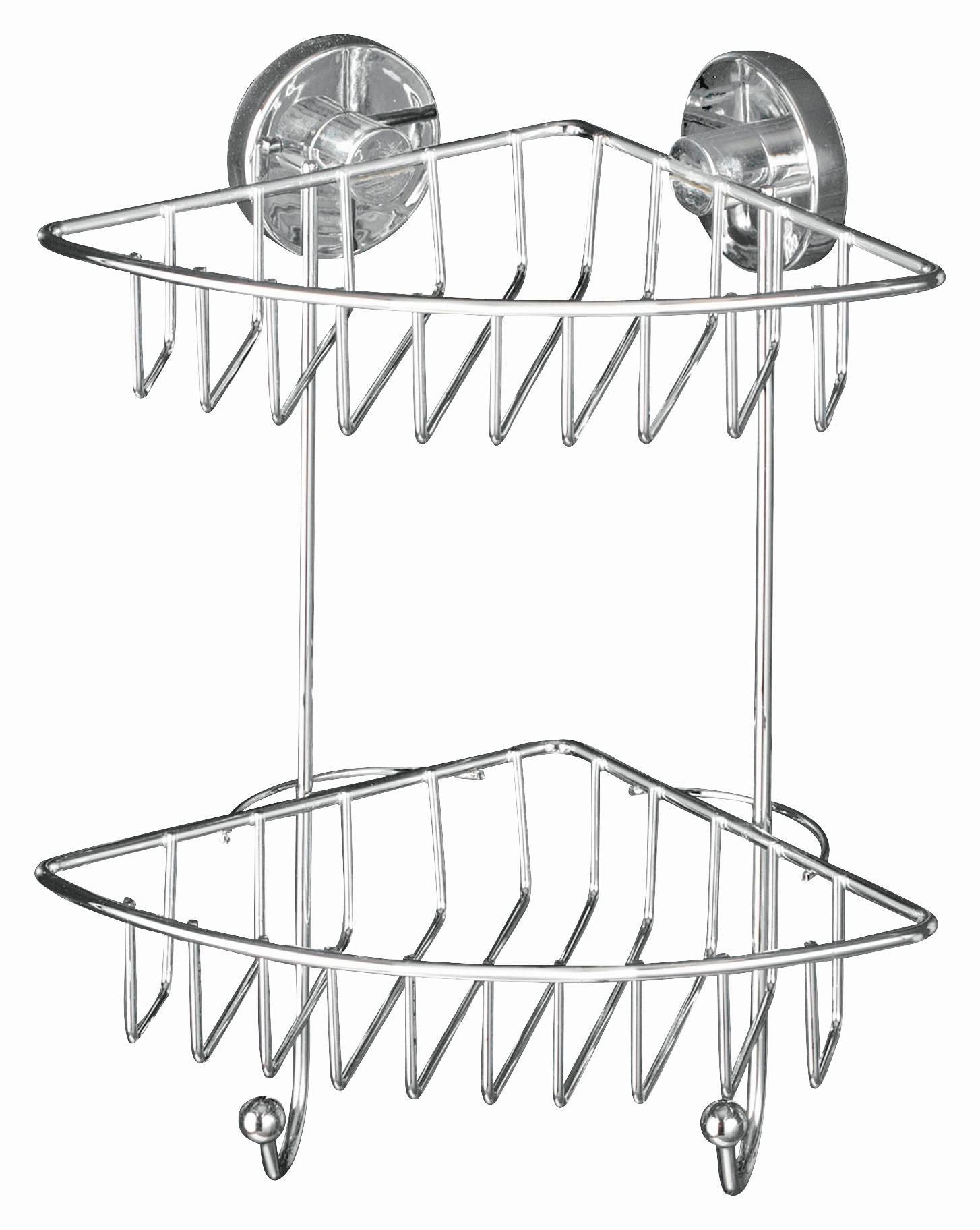 DUSCHREGAL - Chromfarben, Basics, Metall (22,5/29,5/16cm) - Wenko