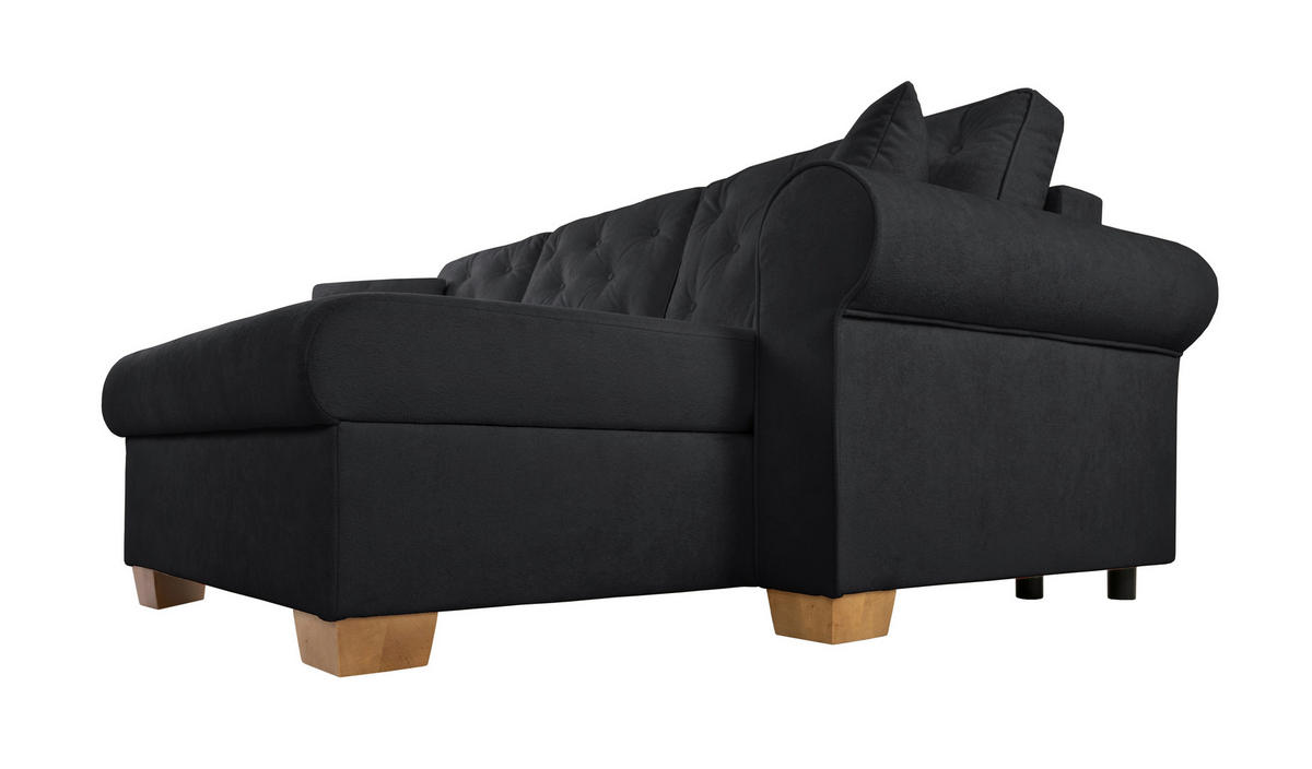 ECKSOFA Arles Anthrazit  - Anthrazit/Buchefarben, Design, Holz/Textil (266/161cm) - MID.YOU
