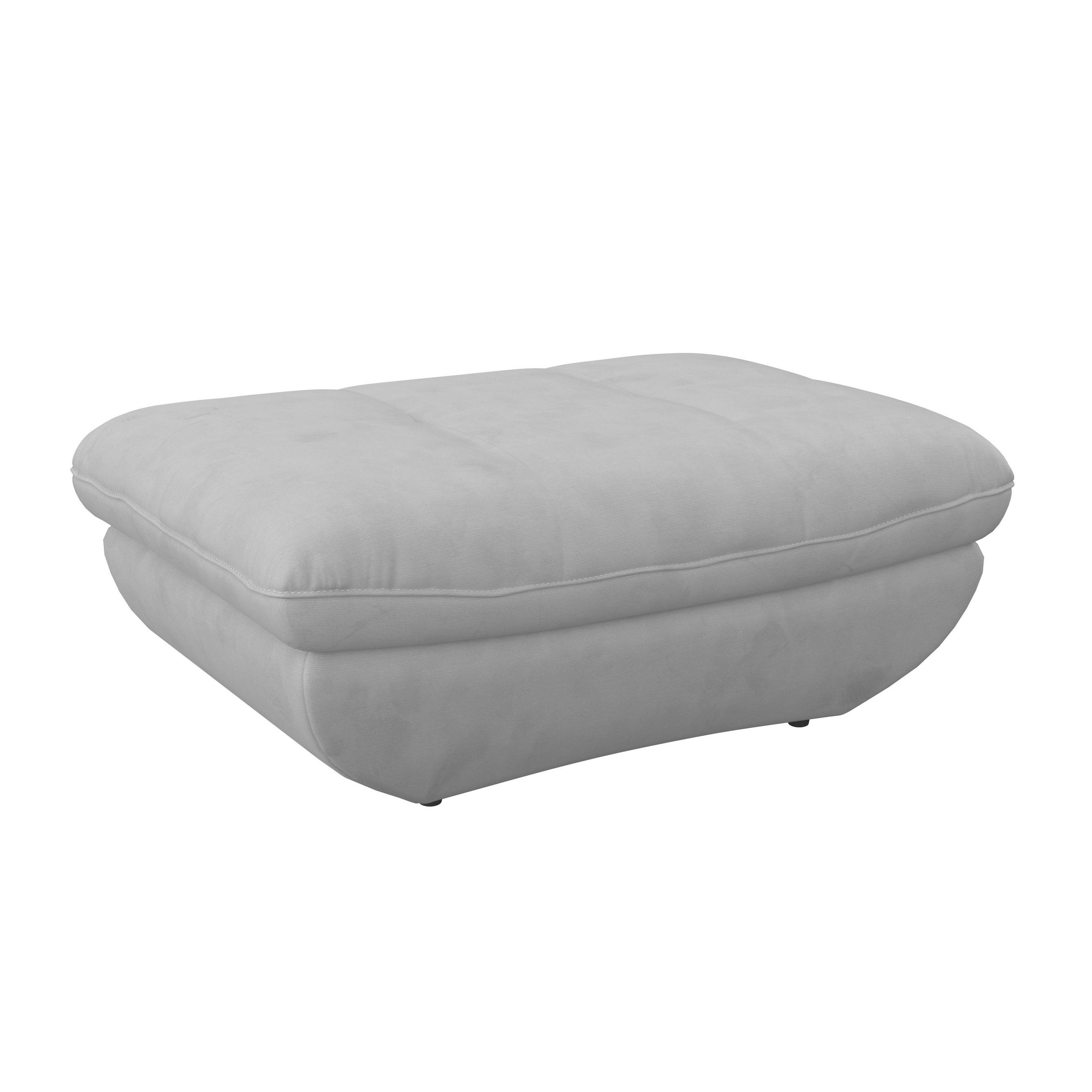 HOCKER in Textil Hellgrau  - Hellgrau/Schwarz, Modern, Kunststoff/Textil (107/75cm) - MID.YOU