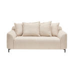 2,5-SITZER  in Chenille Beige  - Beige/Schwarz, KONVENTIONELL, Textil/Metall (200/84/99cm) - Carryhome