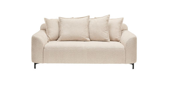 2,5-SITZER  in Chenille Beige  - Beige/Schwarz, KONVENTIONELL, Textil/Metall (200/84/99cm) - Carryhome