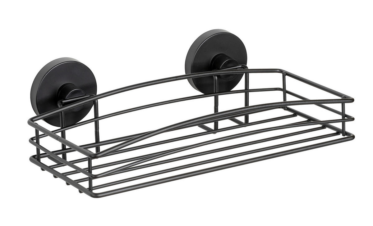 DUSCHREGAL 26/6,5/14 cm  - Schwarz, Basics, Metall (26/6,5/14cm) - Wenko