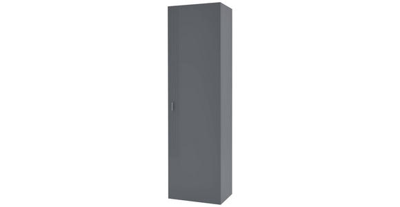 GARDEROBENSCHRANK 52/182/36 cm  - Alufarben/Grau, Design, Holzwerkstoff/Metall (52/182/36cm) - Dieter Knoll