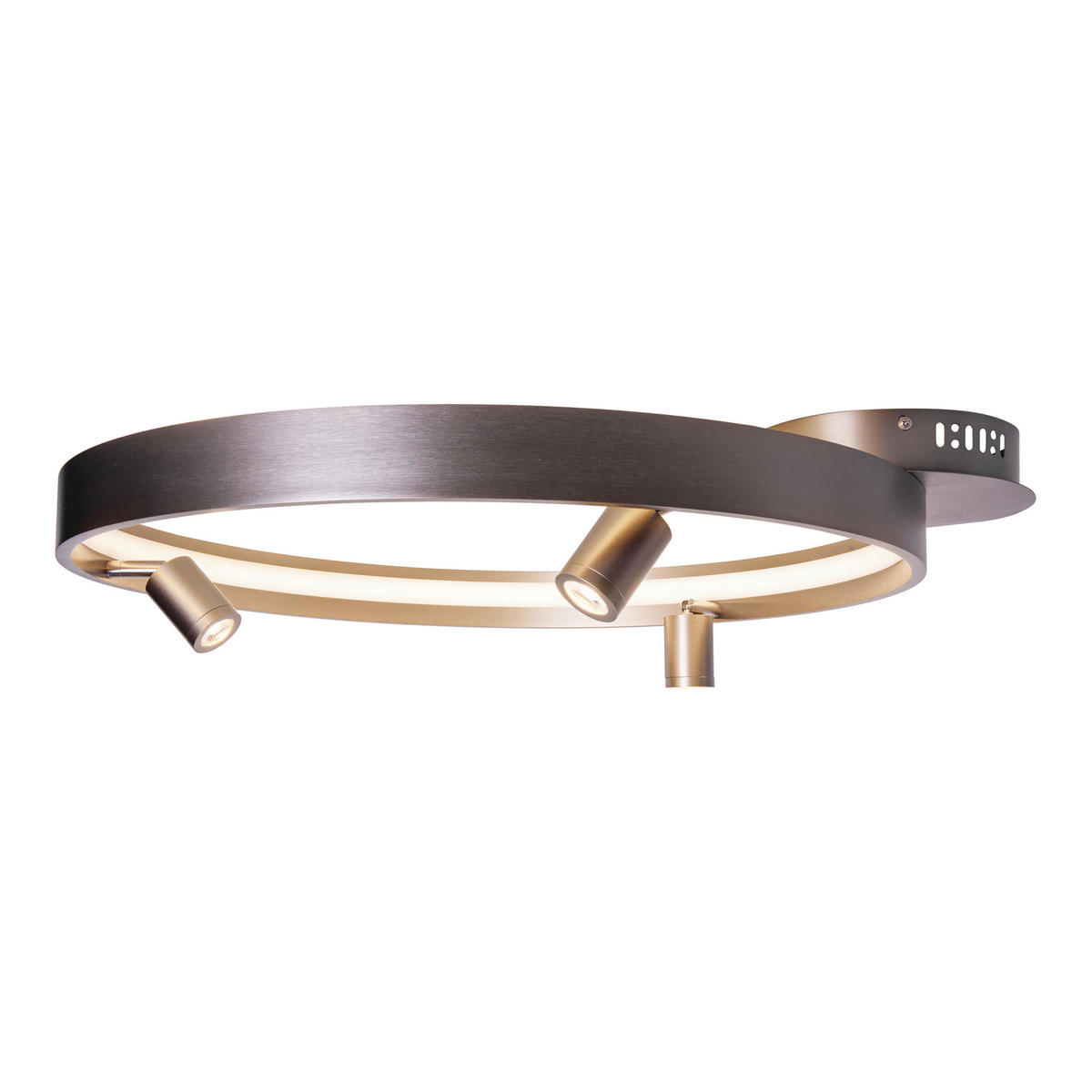 LED-DECKENLEUCHTE 65/58/9 cm   - Titanfarben, KONVENTIONELL, Kunststoff/Metall (65/58/9cm) - Näve