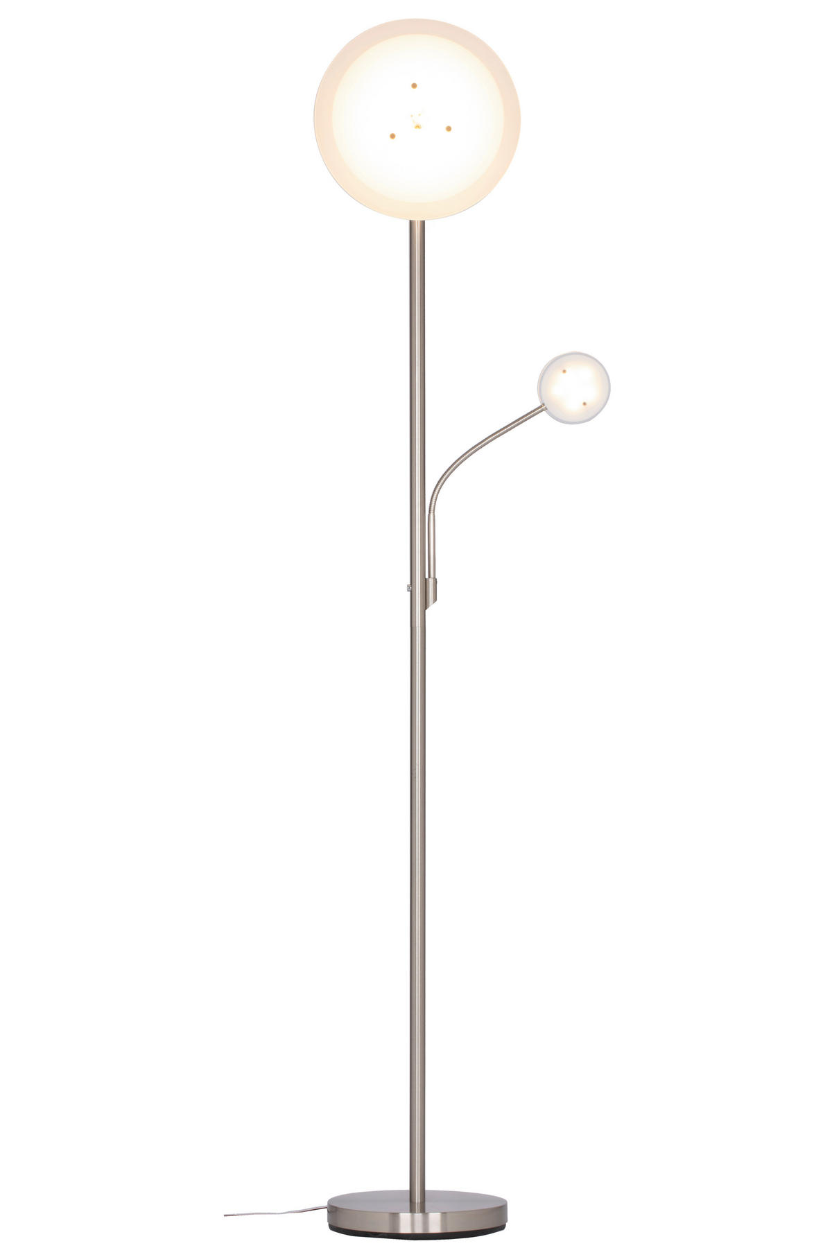STOJACÍ LED SVÍTIDLO, 32/180 cm  - bílá/opál, Konvenční, kov/plast (32/180cm) - Novel