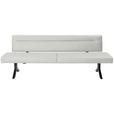 SITZBANK 220/87/70-86 cm  in Creme  - Creme/Schwarz, KONVENTIONELL, Textil/Metall (220/87/70-86cm) - Moderano