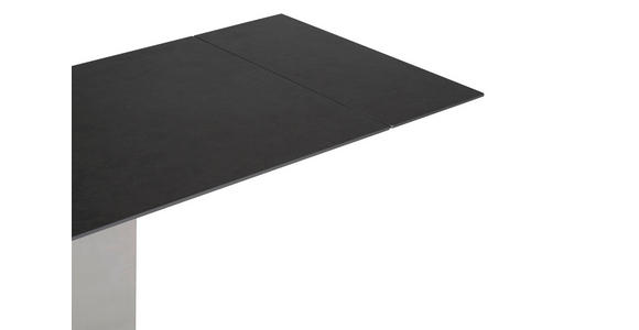 ESSTISCH Anthrazit, Edelstahlfarben rechteckig  ausziehbar  - Edelstahlfarben/Anthrazit, Design, Keramik/Metall (120-179/80/76cm) - Novel