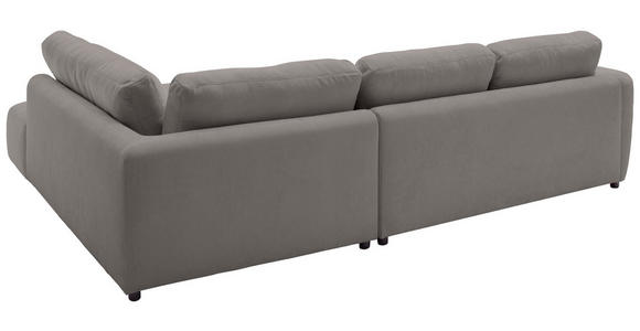 ECKSOFA  in Chenille Grau  307/224 cm  - Schwarz/Grau, KONVENTIONELL, Kunststoff/Textil (307/224cm) - Hom`in