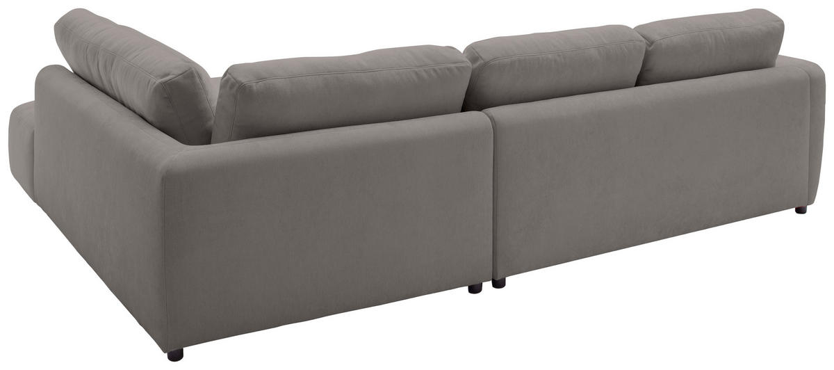 ECKSOFA  in Chenille Grau  307/224 cm  - Schwarz/Grau, KONVENTIONELL, Kunststoff/Textil (307/224cm) - Hom`in