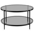 COUCHTISCH in Metall, Glas 80/80/42,5 cm  - Schwarz/Grau, MODERN, Glas/Metall (80/80/42,5cm) - Carryhome