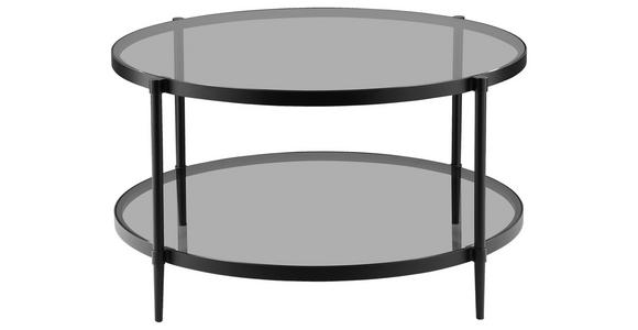 COUCHTISCH in Metall, Glas 80/80/42,5 cm  - Schwarz/Grau, MODERN, Glas/Metall (80/80/42,5cm) - Carryhome