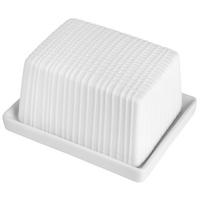 BUTTERDOSE Keramik  - Weiss/Schwarz, Basics, Keramik (10,5/8,5/6cm) - Räder
