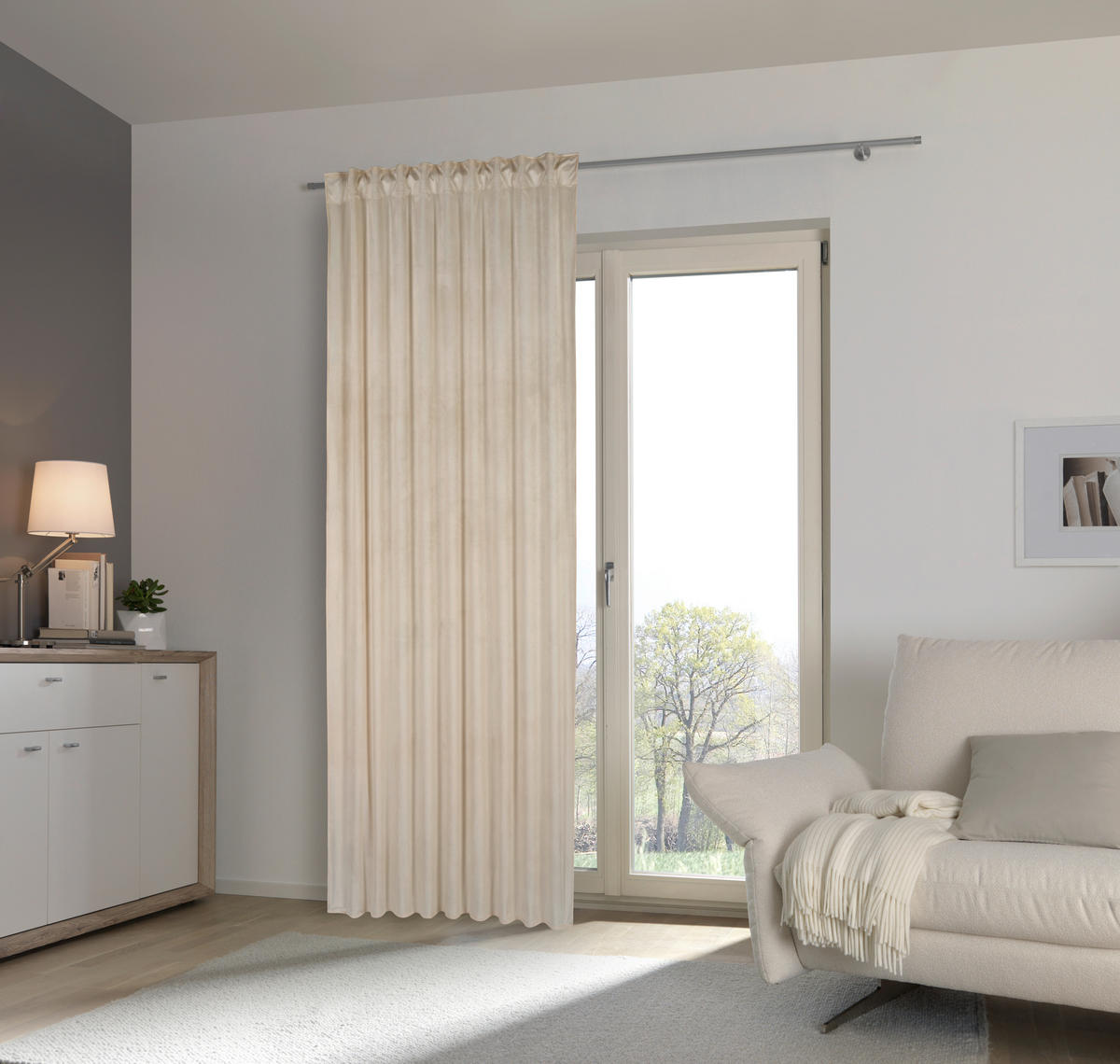 FERTIGVORHANG  blickdicht   135/245 cm  - Taupe, Basics, Textil (135/245cm) - Esposa