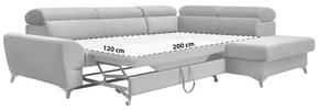 ECKSOFA Blau Velours  - Blau/Schwarz, MODERN, Textil/Metall (272/212cm) - MID.YOU