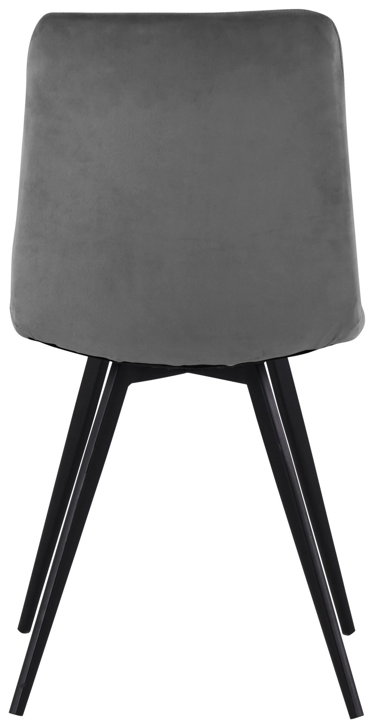 STOL, kovina, tekstil siva  - siva/črna, Design, kovina/tekstil (45/88/54,5cm) - Carryhome