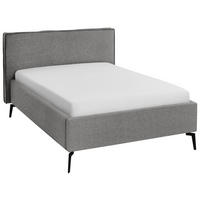 POLSTERBETT 140/200 cm  in Grau  - Schwarz/Grau, Design, Textil/Metall (140/200cm) - home24