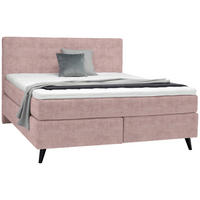 BOXSPRINGBETT 160/200 cm  in Altrosa  - Schwarz/Altrosa, Konventionell, Holz/Textil (160/200cm) - Voleo