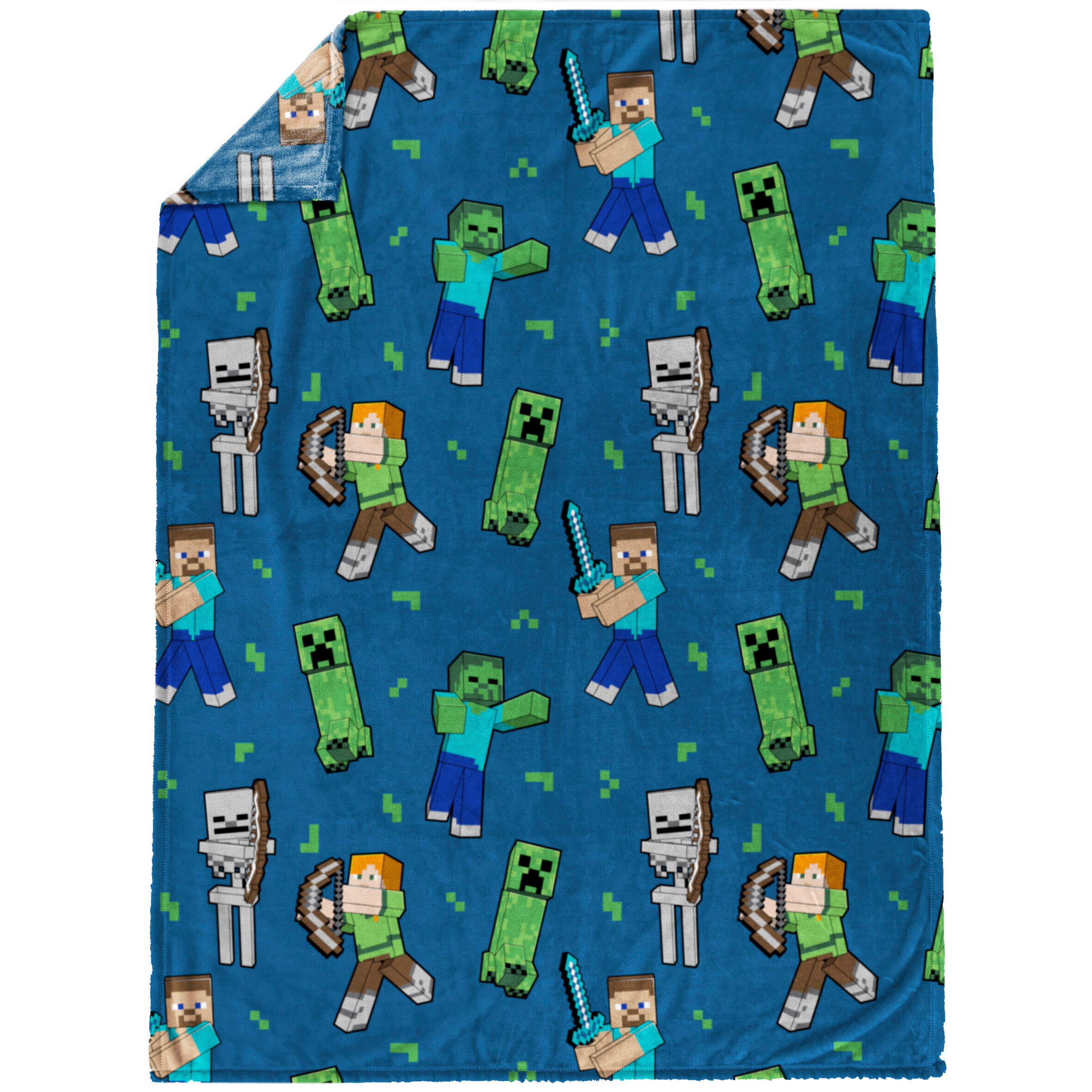 ÜBERWURF 150/130 cm  - Dunkelblau/Grün, Basics, Textil (150/130cm)