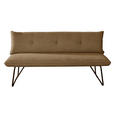 SITZBANK 180/90/70 cm  in Braun, Orange  - Schwarz/Braun, Design, Textil/Metall (180/90/70cm) - Dieter Knoll