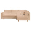 ECKSOFA Ariella Beige Bouclé Rückenkissen  - Beige/Naturfarben, Design, Holz/Textil (231/161cm) - Livetastic