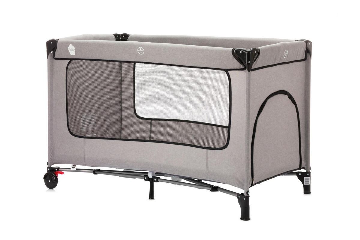 PRENOSIVI KREVETAC    60/120 cm   - svetlosiva/crna, Osnovno, metal/tekstil (60/120cm) - Fillikid