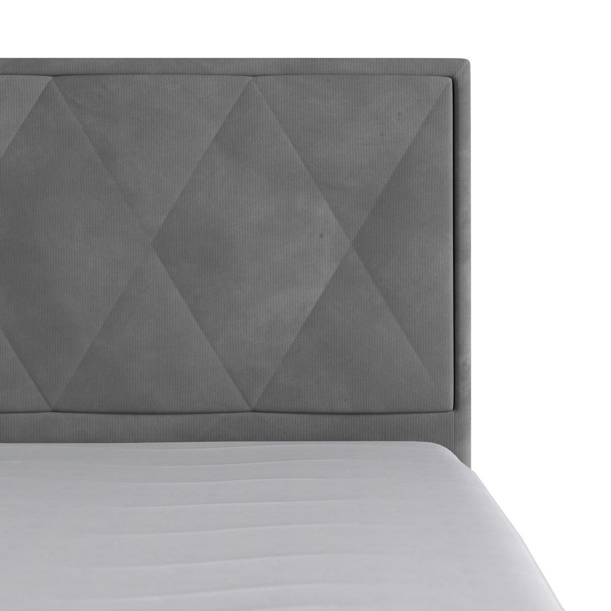 BOXSPRINGBETT 180/200 cm  in Hellgrau  - Hellgrau/Schwarz, Modern, Karton/Holzwerkstoff (180/200cm) - MID.YOU